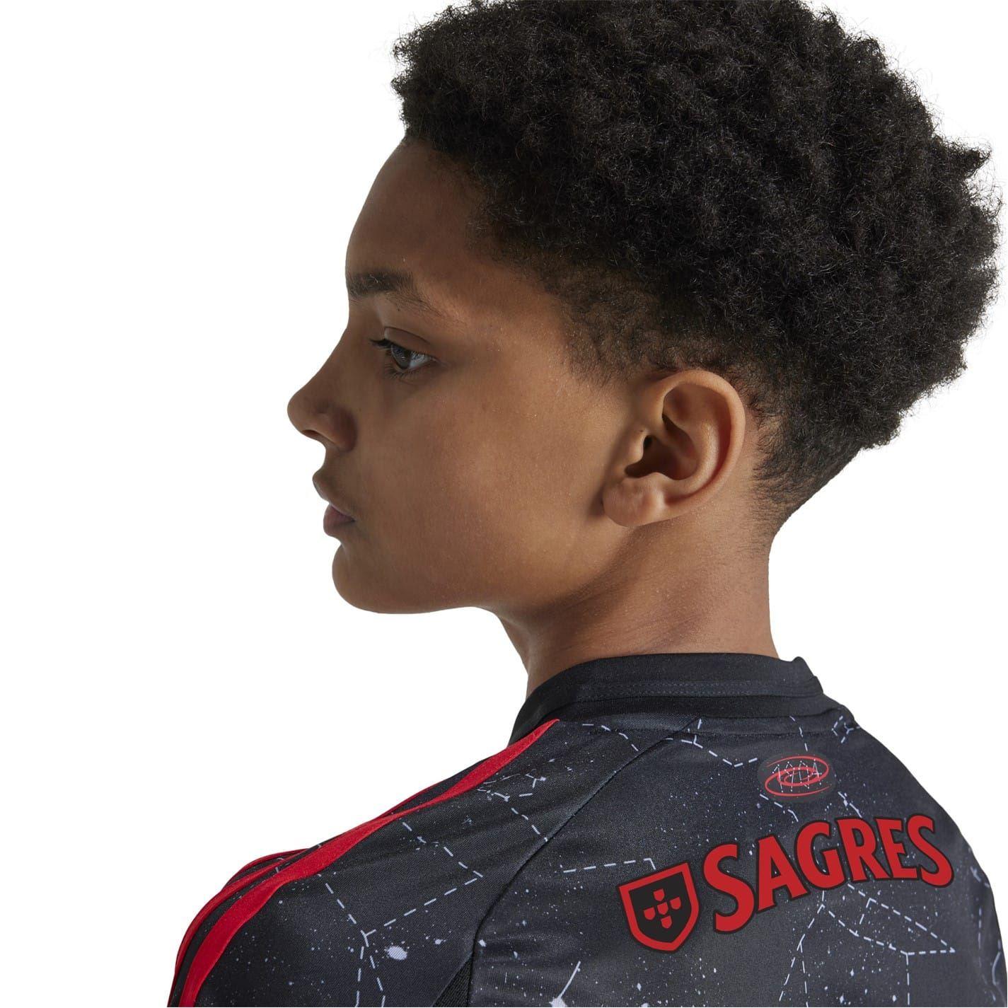 Black - Side - SL Benfica Childrens-Kids Football Football Shirt