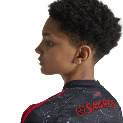 Black - Side - SL Benfica Childrens-Kids Football Football Shirt