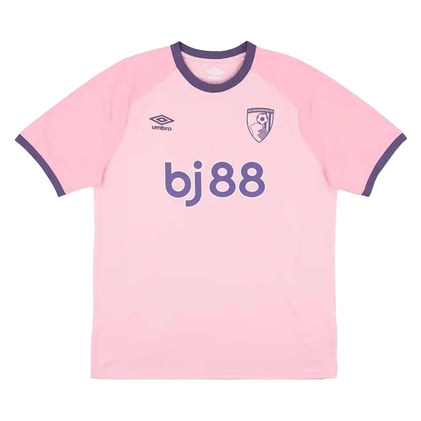 Pink - Front - AFC Bournemouth Unisex Adult Raglan Jersey