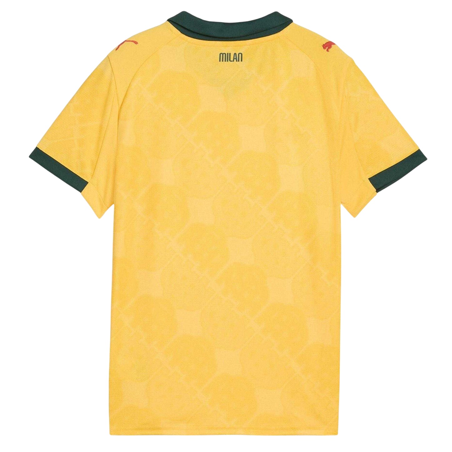 Yellow-Green - Back - AC Milan Childrens-Kids Milan Third Jersey