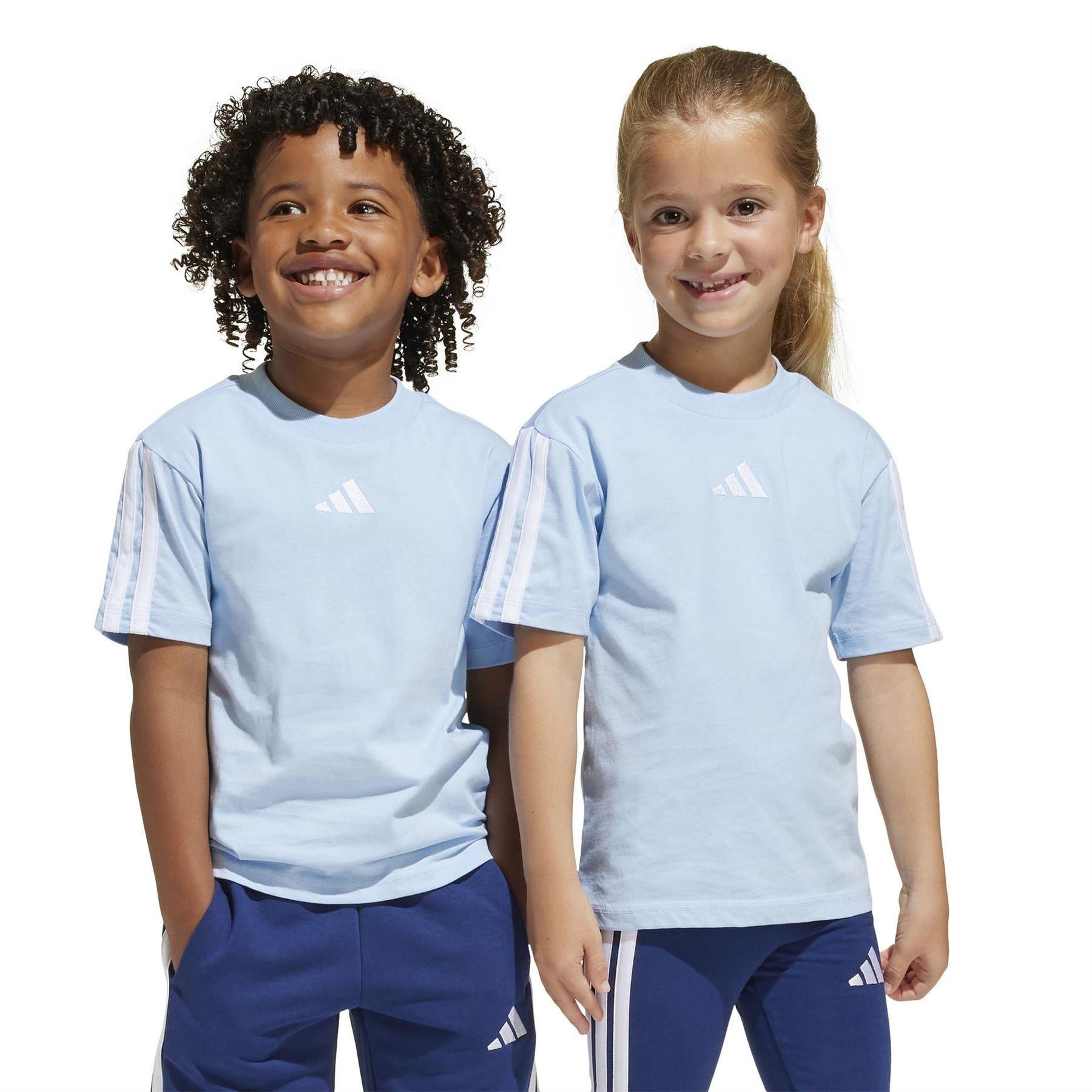 Glow Blue - Back - Adidas Childrens-Kids Essentials T-Shirt