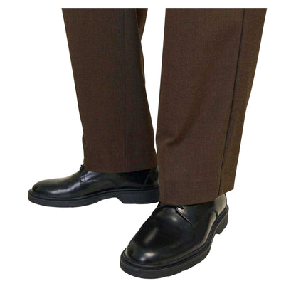 Anthracite - Pack Shot - Jack And Jones Mens Leather Low Heel Dress Shoes