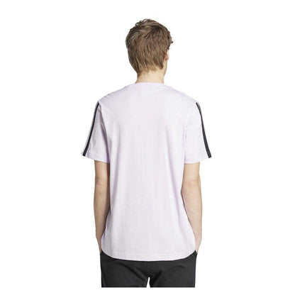 Lavender - Back - Adidas Mens 3 Stripes T-Shirt