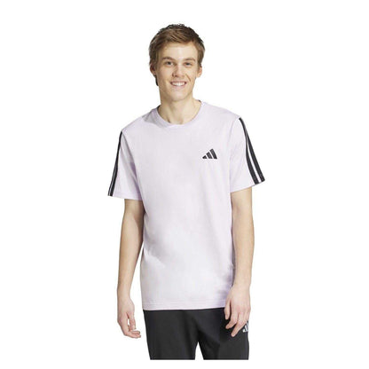 Lavender - Side - Adidas Mens 3 Stripes T-Shirt