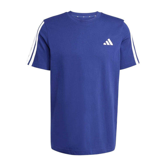 Navy-White - Front - Adidas Mens 3 Stripes T-Shirt