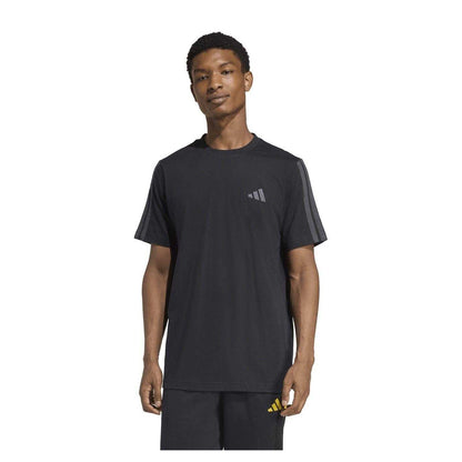 Triple Black - Side - Adidas Mens 3 Stripes T-Shirt