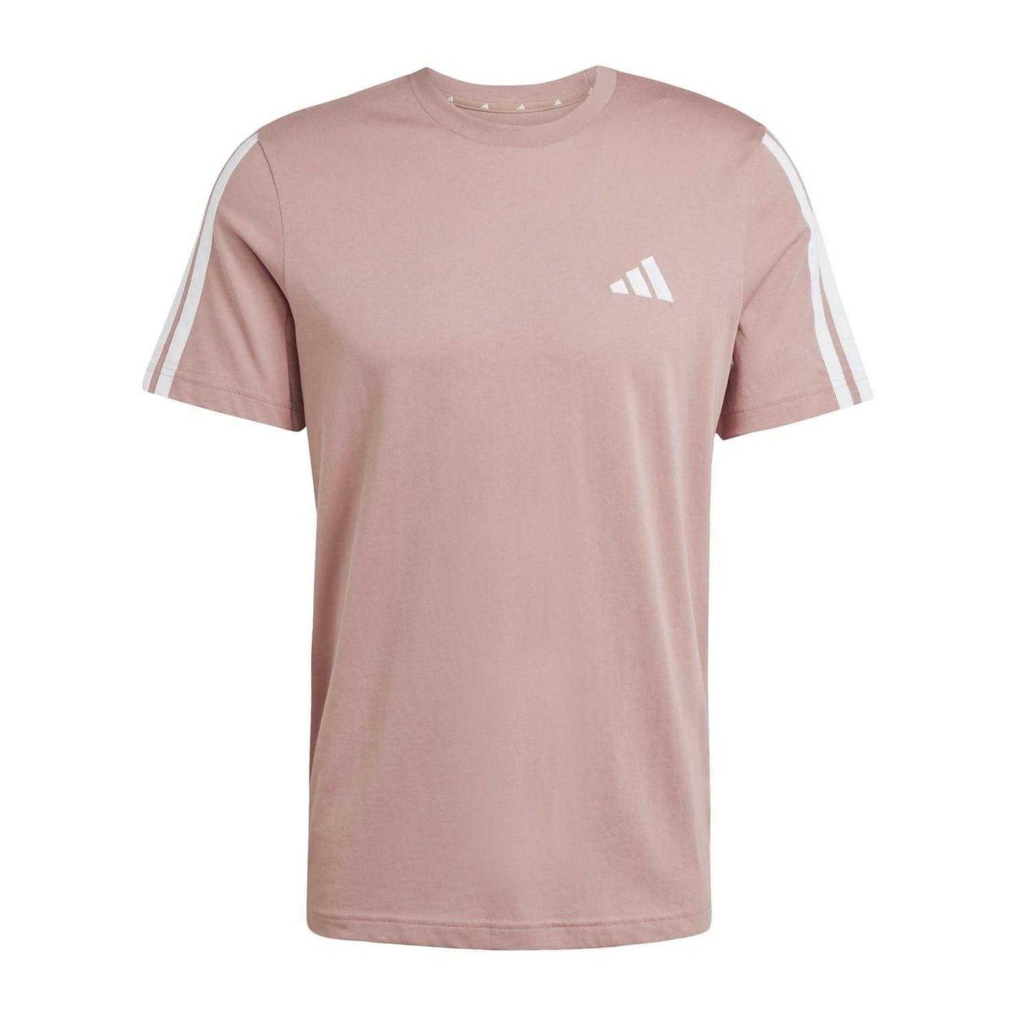 Clay - Front - Adidas Mens 3 Stripes T-Shirt