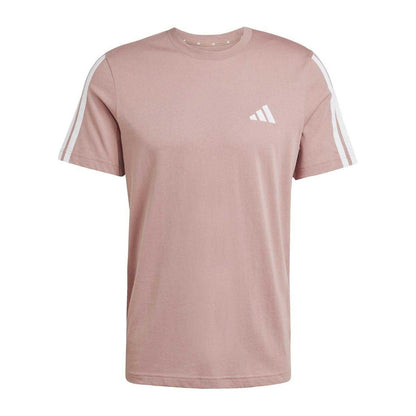 Clay - Front - Adidas Mens 3 Stripes T-Shirt