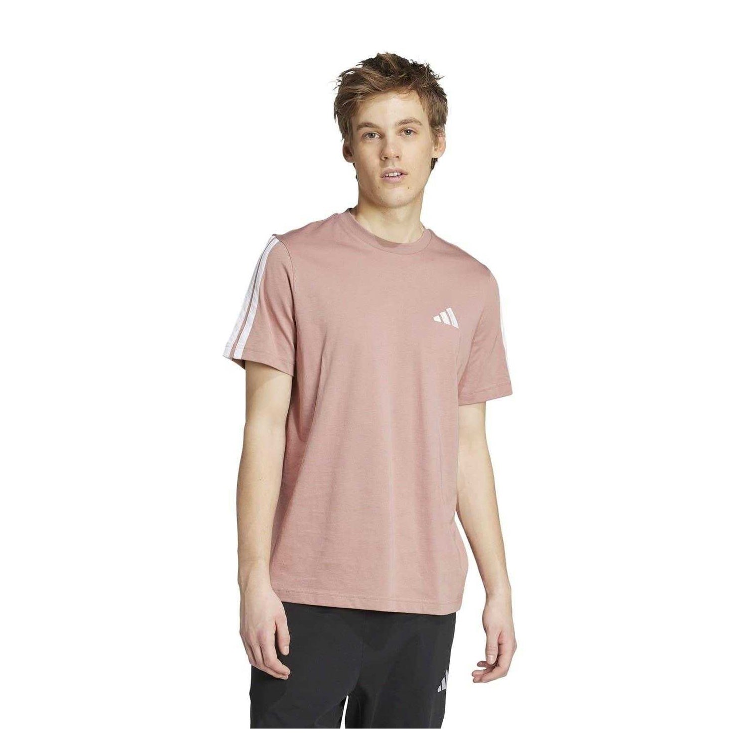 Clay - Side - Adidas Mens 3 Stripes T-Shirt