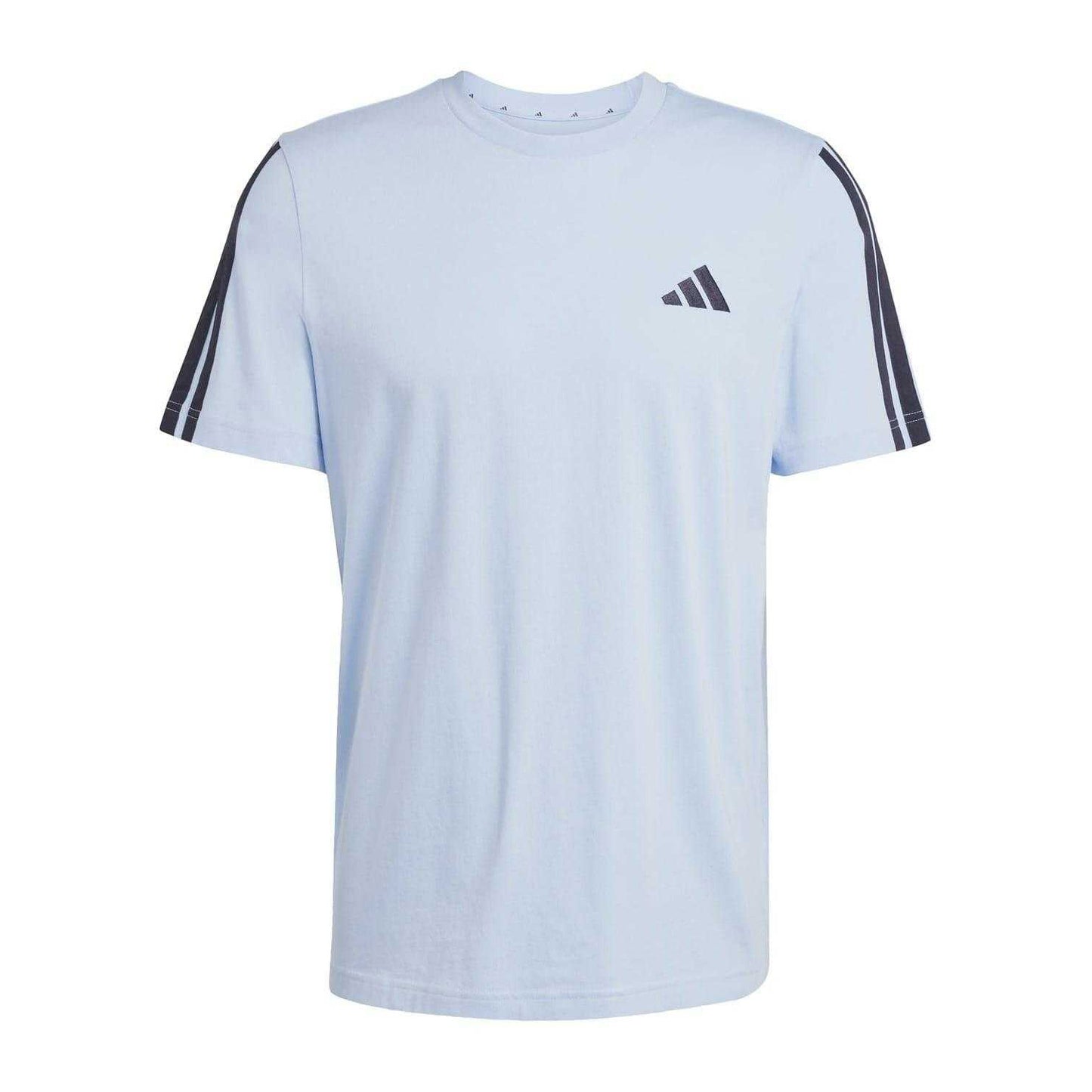 Glow - Front - Adidas Mens 3 Stripes T-Shirt