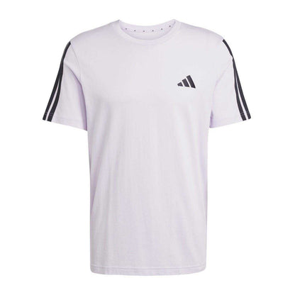 Lavender - Front - Adidas Mens 3 Stripes T-Shirt