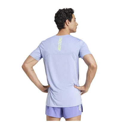 Blue Spark - Back - Adidas Mens Adizero Running T-Shirt