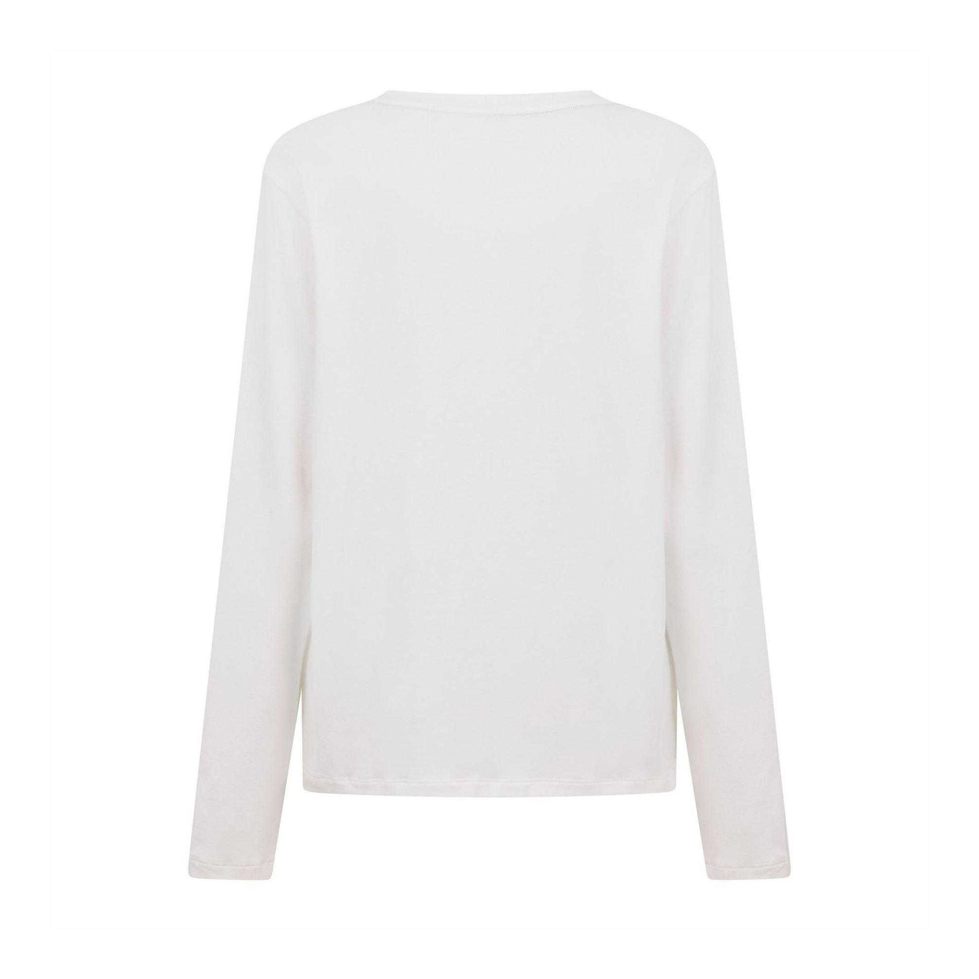 White - Back - Boss Womens-Ladies Long-Sleeved Pyjama Set