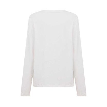 White - Back - Boss Womens-Ladies Long-Sleeved Pyjama Set
