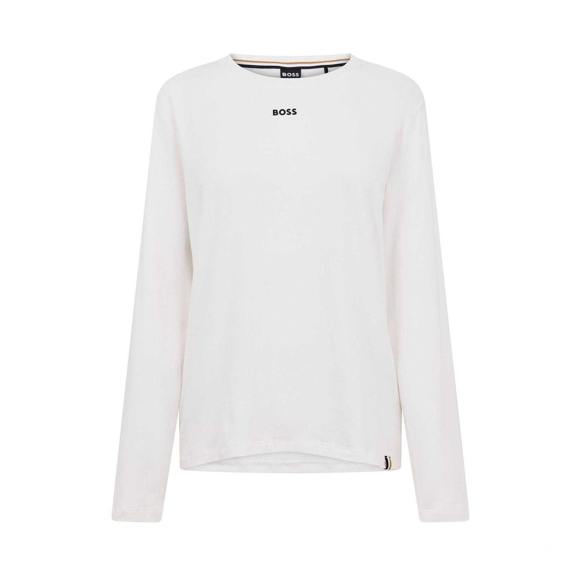 White - Front - Boss Womens-Ladies Long-Sleeved Pyjama Set