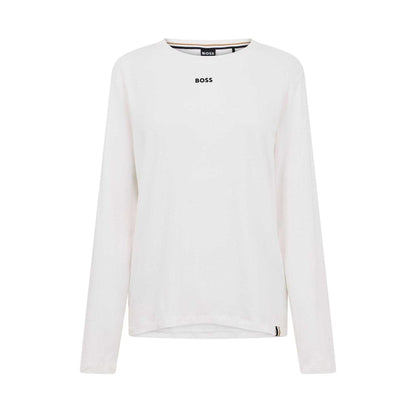 White - Front - Boss Womens-Ladies Long-Sleeved Pyjama Set
