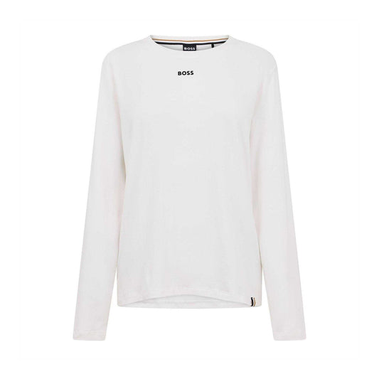 White - Front - Boss Womens-Ladies Long-Sleeved Pyjama Set