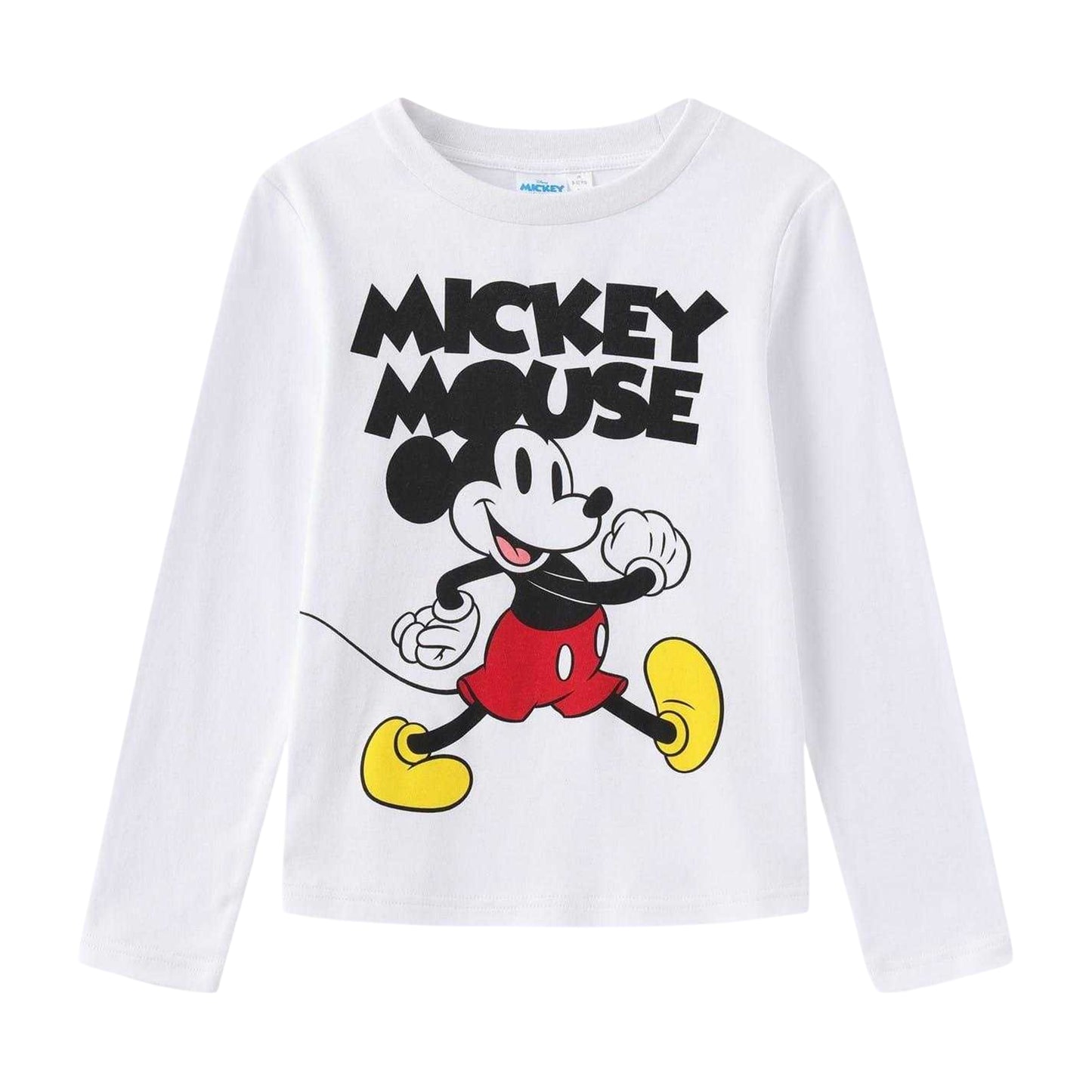 Grey - Back - Mickey Mouse Childrens-Kids Mickey Mouse Brushed Cotton Snug Fit Pyjama Set