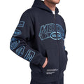 Navy - Lifestyle - Mercier Mens Compton Full Zip Hoodie