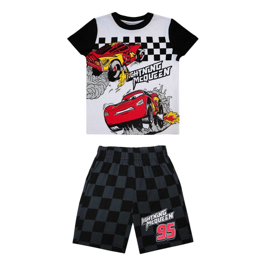 Multicoloured - Front - Cars Childrens-Kids Lightning McQueen Pyjama Set