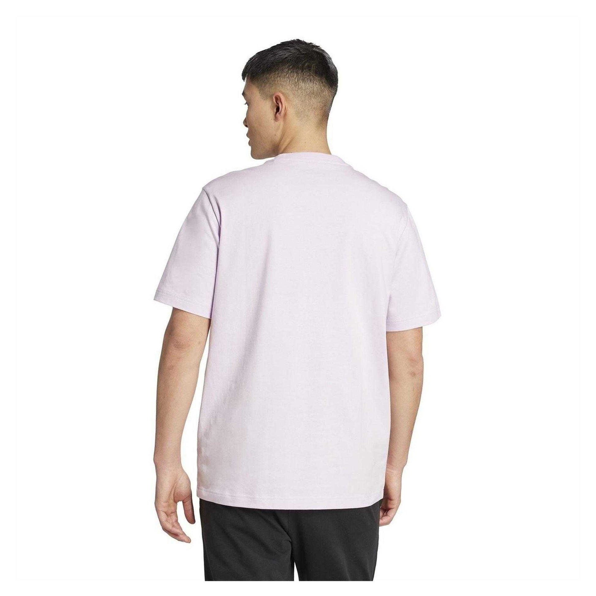 Lavender - Back - Adidas Mens Pocket Slide Cotton T-Shirt