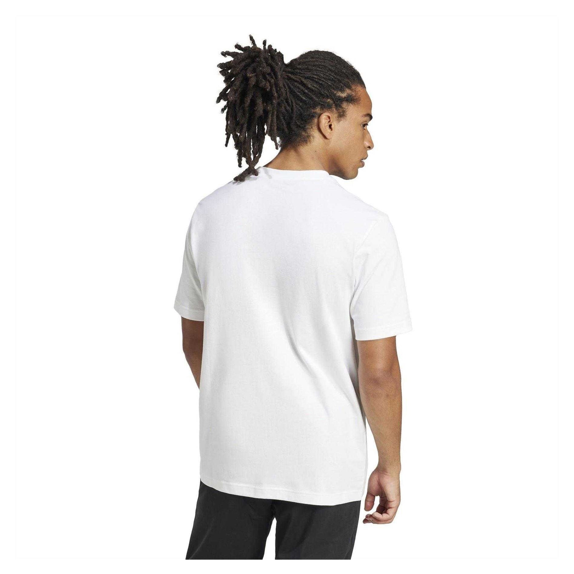 White - Back - Adidas Mens Pocket Slide Cotton T-Shirt