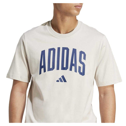 Wonder White - Side - Adidas Mens Arched Logo T-Shirt