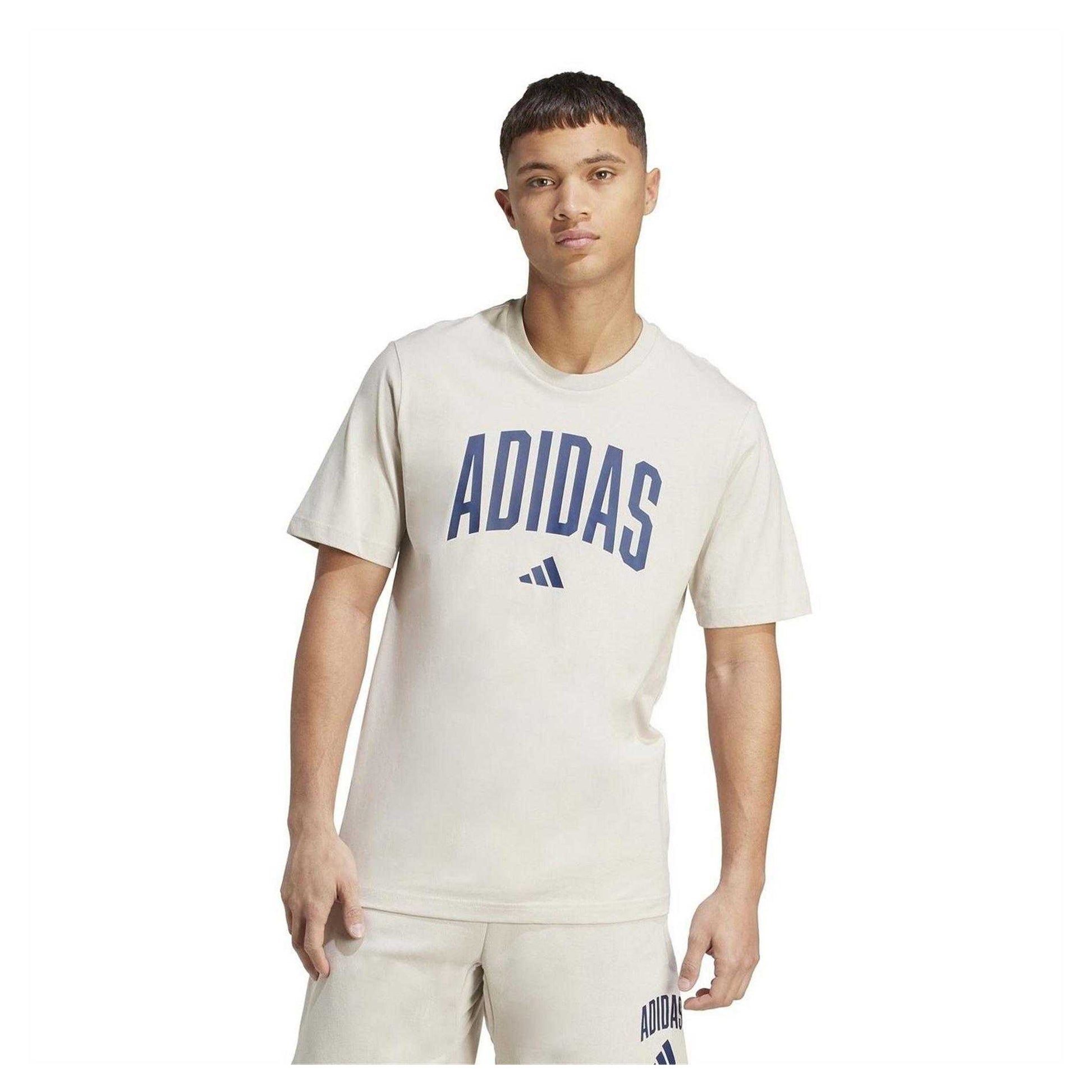 Wonder White - Lifestyle - Adidas Mens Arched Logo T-Shirt