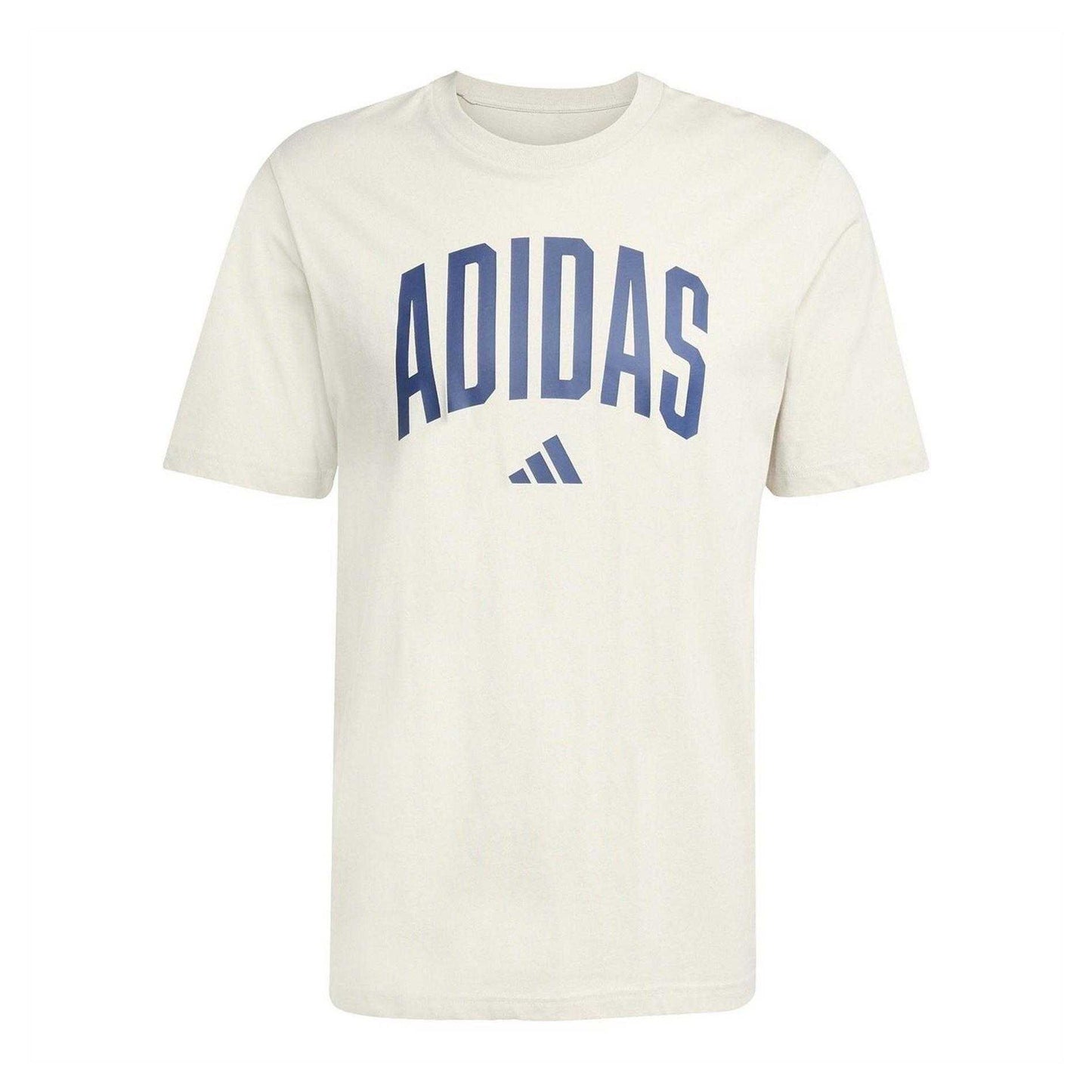 Wonder White - Front - Adidas Mens Arched Logo T-Shirt