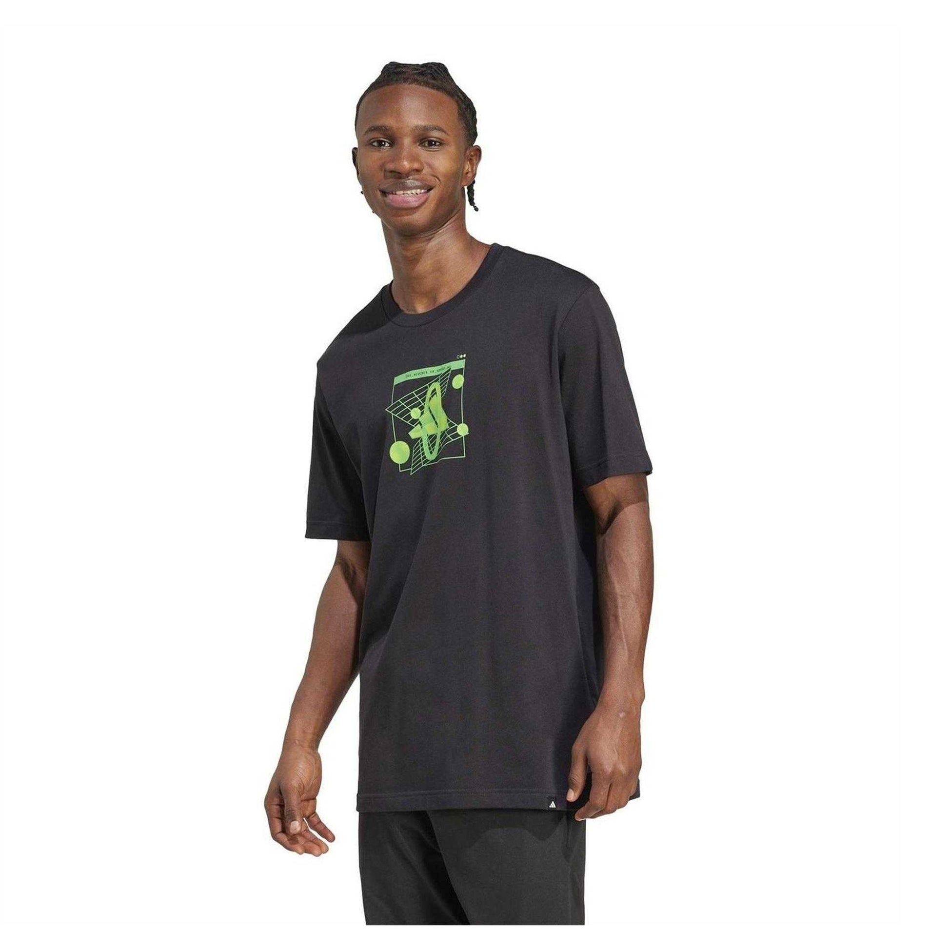 Black - Lifestyle - Adidas Mens Geometric Cotton T-Shirt