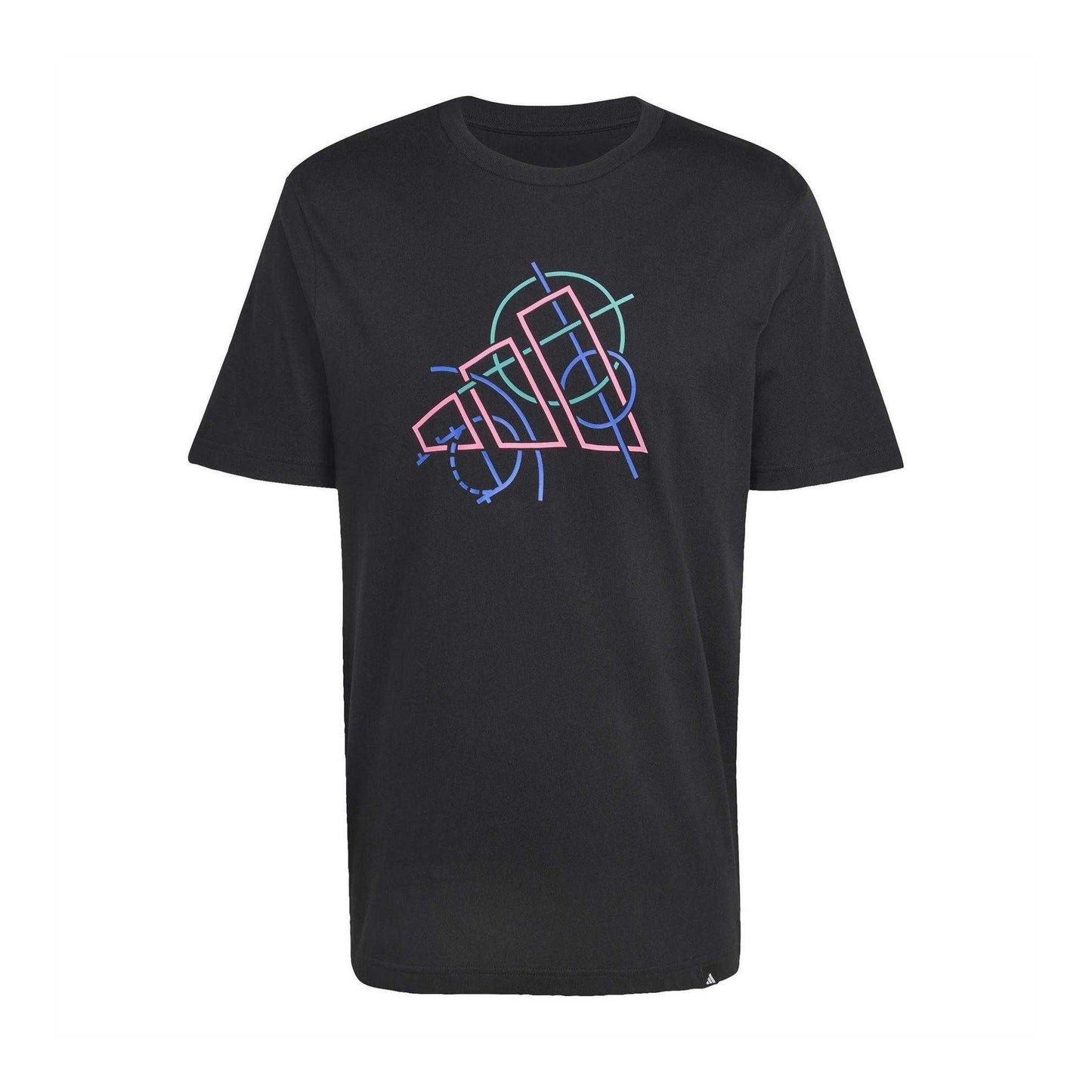 Black - Front - Adidas Mens Abstract T-Shirt