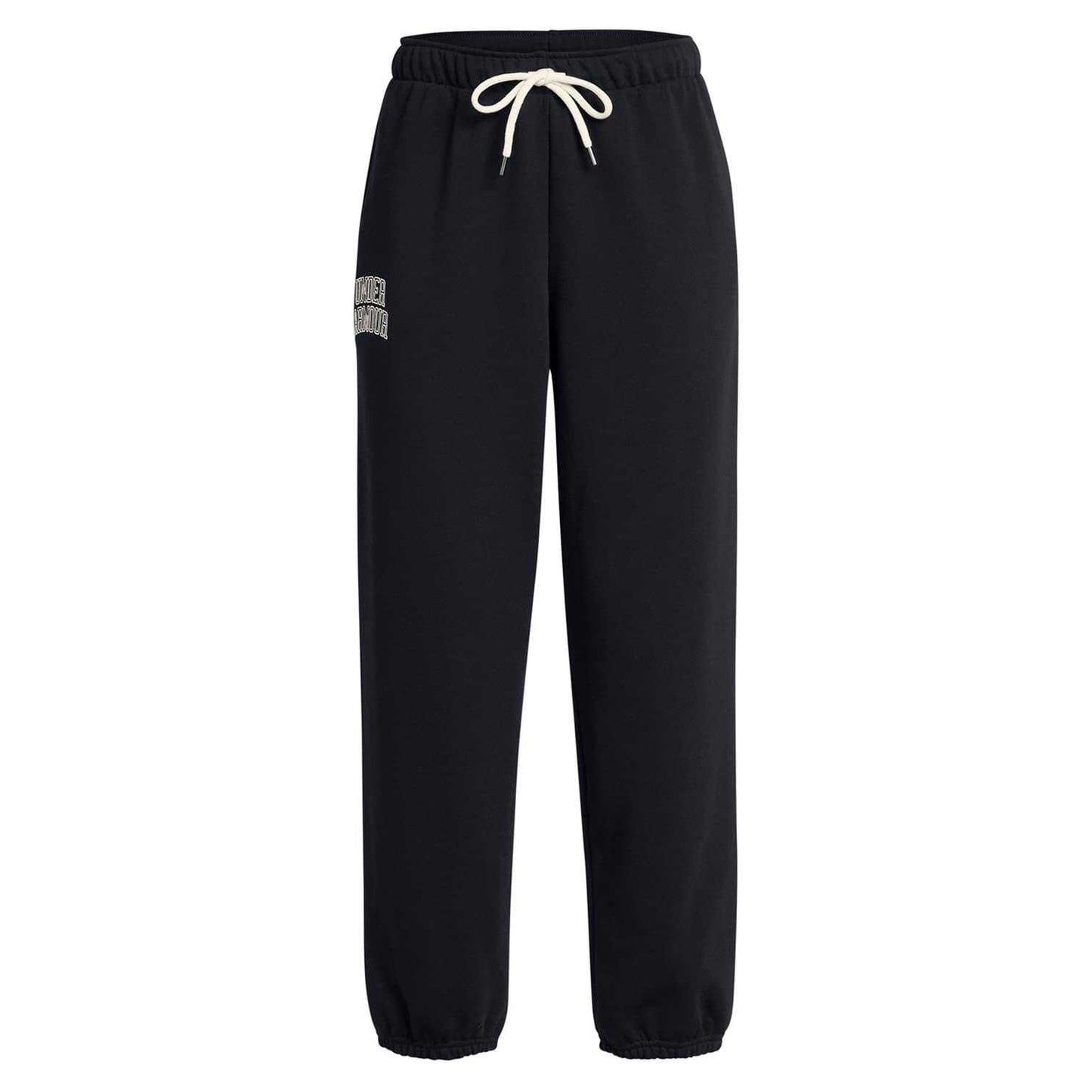 Black - Front - Under Armour Womens-Ladies Terrycloth Icon Joggers