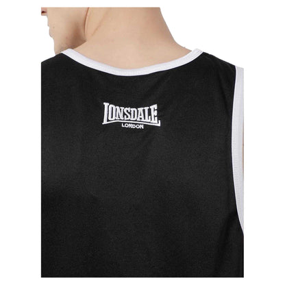 Black - Side - Lonsdale Mens Boxing Vest