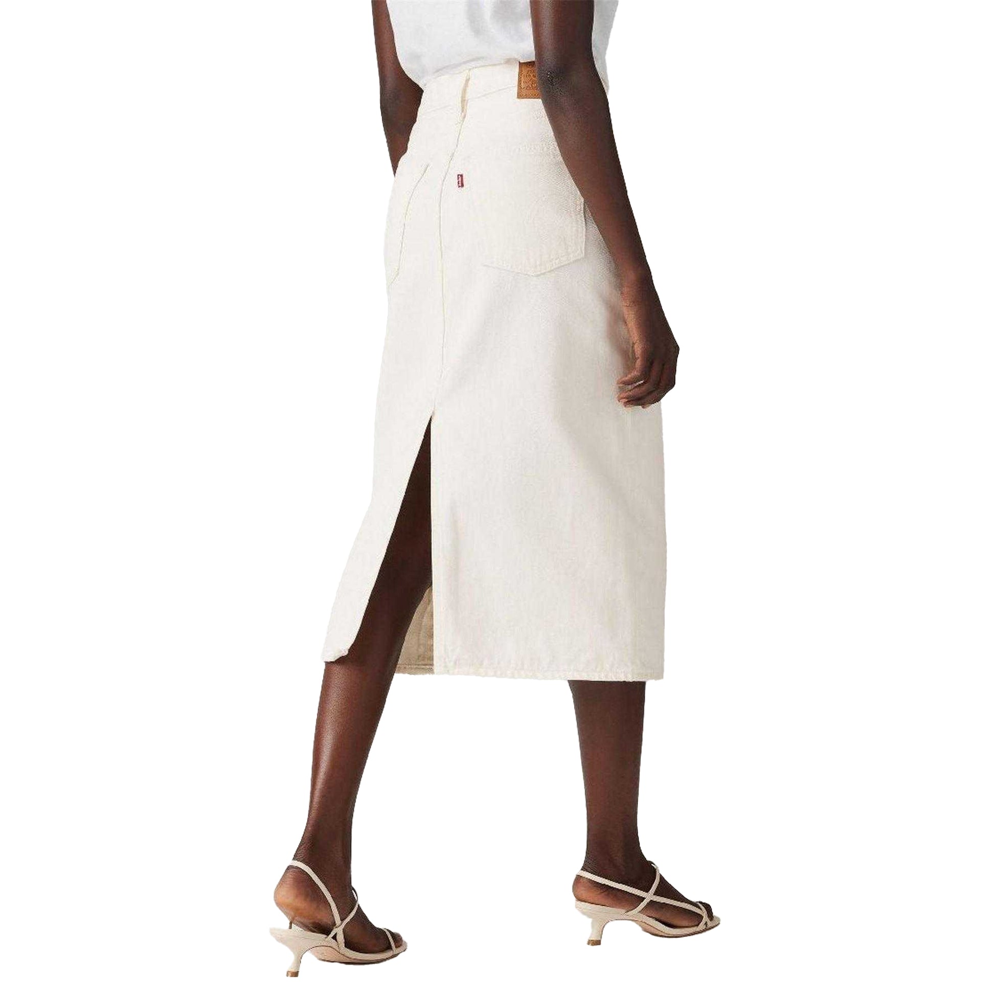 Snow - Back - Levis Womens-Ladies Snowing in Denim High Rise Midi Skirt