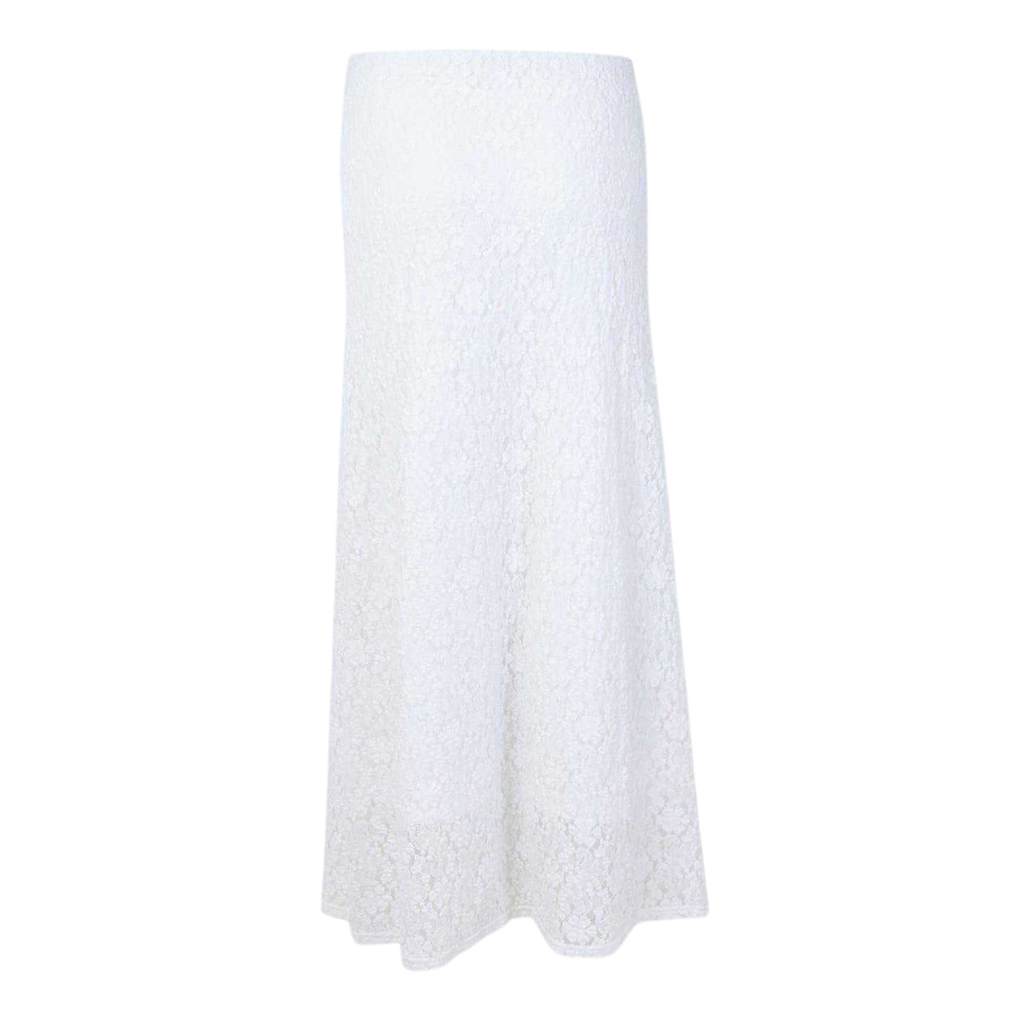 White - Back - Edited Womens-Ladies Catalin Lace Maxi Skirt