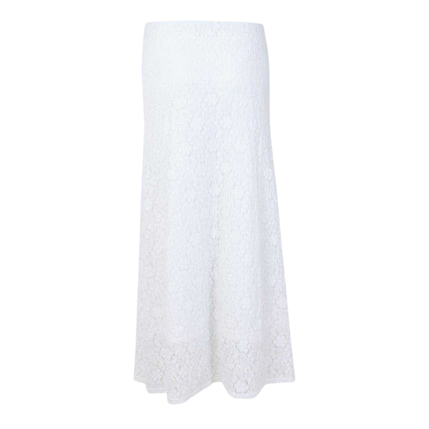 White - Back - Edited Womens-Ladies Catalin Lace Maxi Skirt