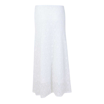 White - Back - Edited Womens-Ladies Catalin Lace Maxi Skirt