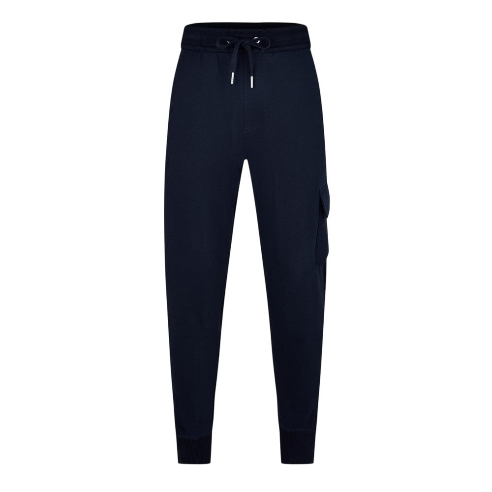Navy - Front - Calvin Klein Mens Patch Tracksuit Bottoms