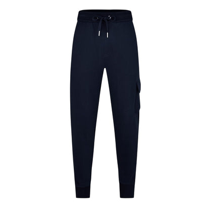 Navy - Front - Calvin Klein Mens Patch Tracksuit Bottoms