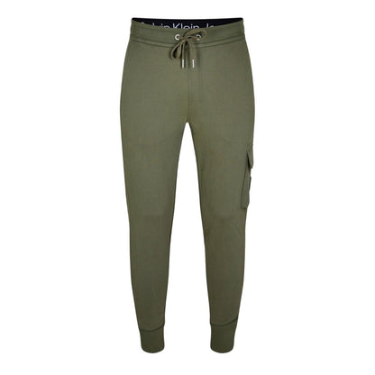 Olive - Front - Calvin Klein Mens Patch Tracksuit Bottoms