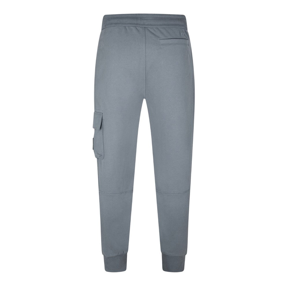 Overcast Grey - Back - Calvin Klein Mens Patch Tracksuit Bottoms