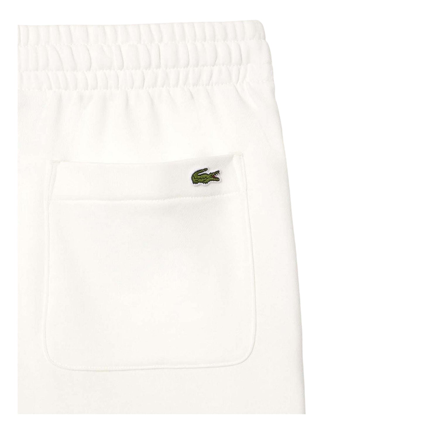 Cream - Side - Lacoste Womens-Ladies Embroidered Logo Sweatpants