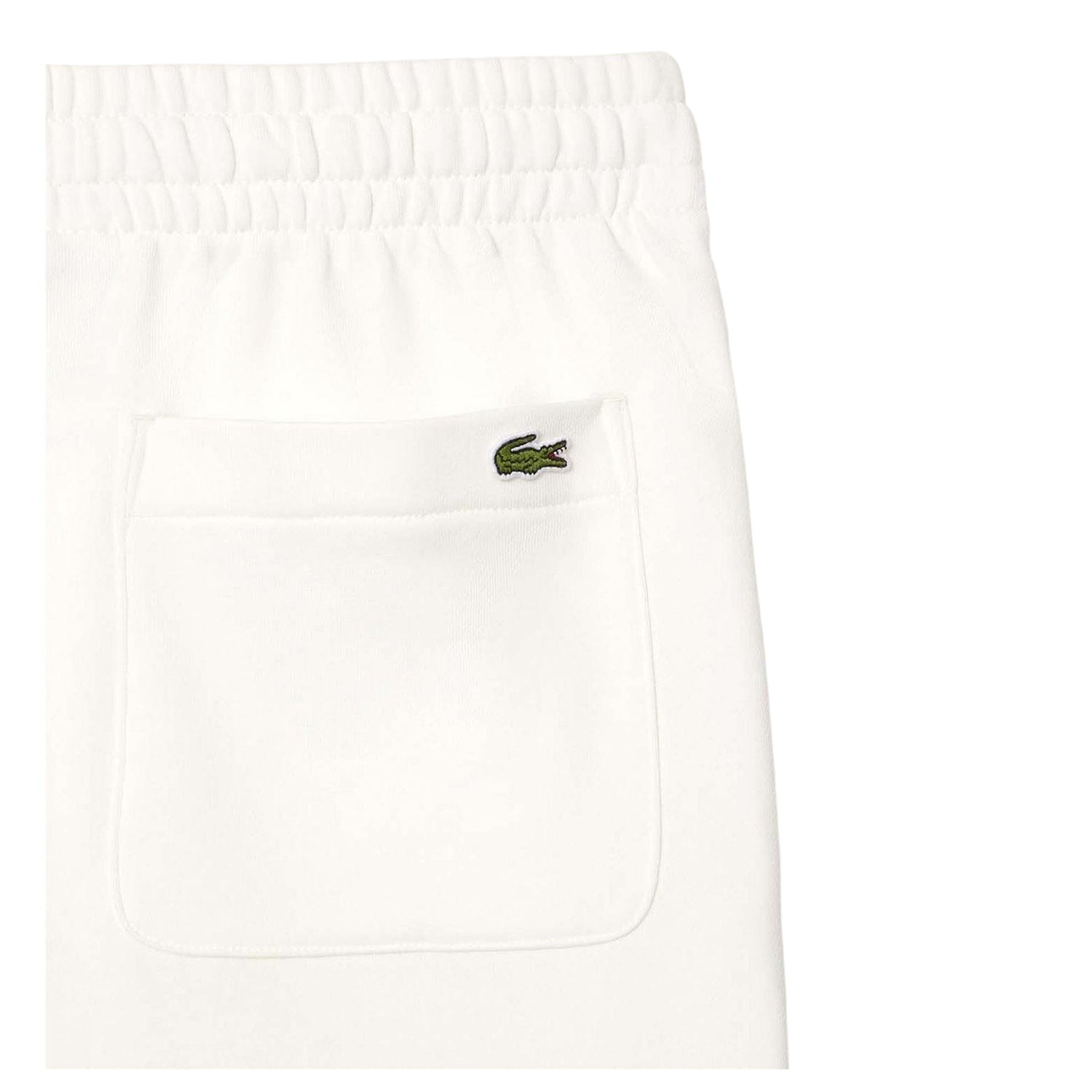 Cream - Side - Lacoste Womens-Ladies Embroidered Logo Sweatpants