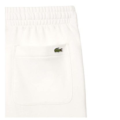 Cream - Side - Lacoste Womens-Ladies Embroidered Logo Sweatpants