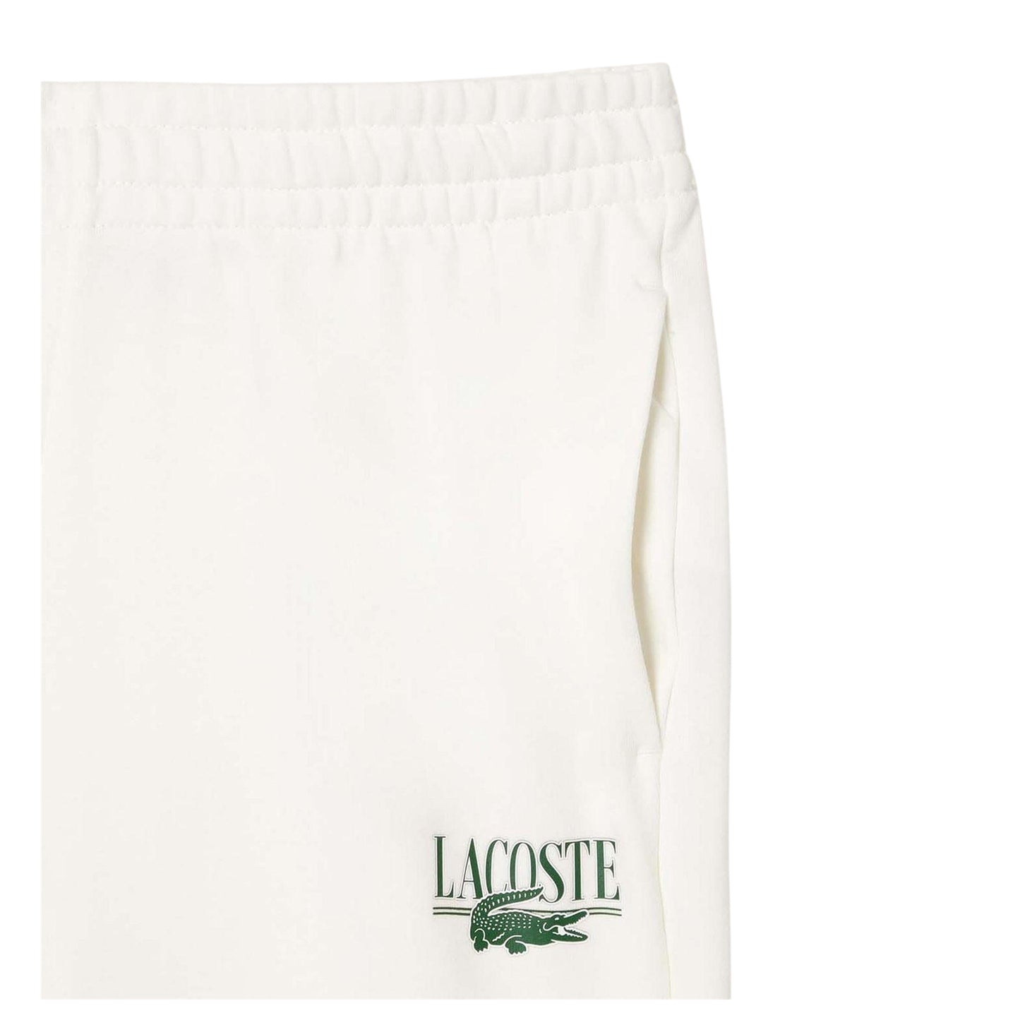 Cream - Pack Shot - Lacoste Womens-Ladies Embroidered Logo Sweatpants