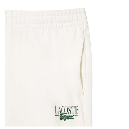 Cream - Pack Shot - Lacoste Womens-Ladies Embroidered Logo Sweatpants