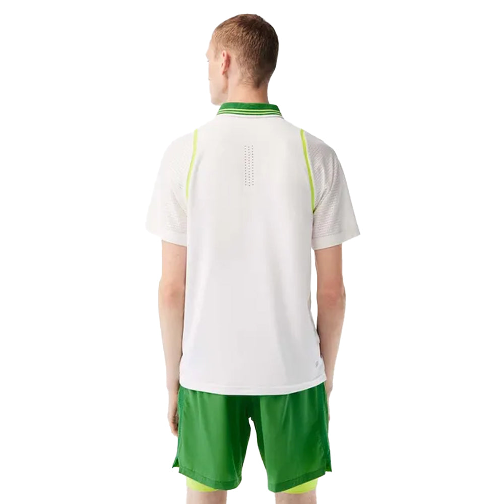 White-Green - Back - Lacoste Mens Daniil Polo Shirt