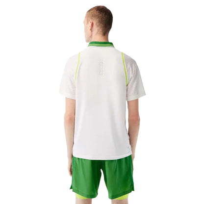 White-Green - Back - Lacoste Mens Daniil Polo Shirt