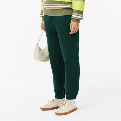 Green - Back - Lacoste Womens-Ladies Cotton Blend Sweatpants