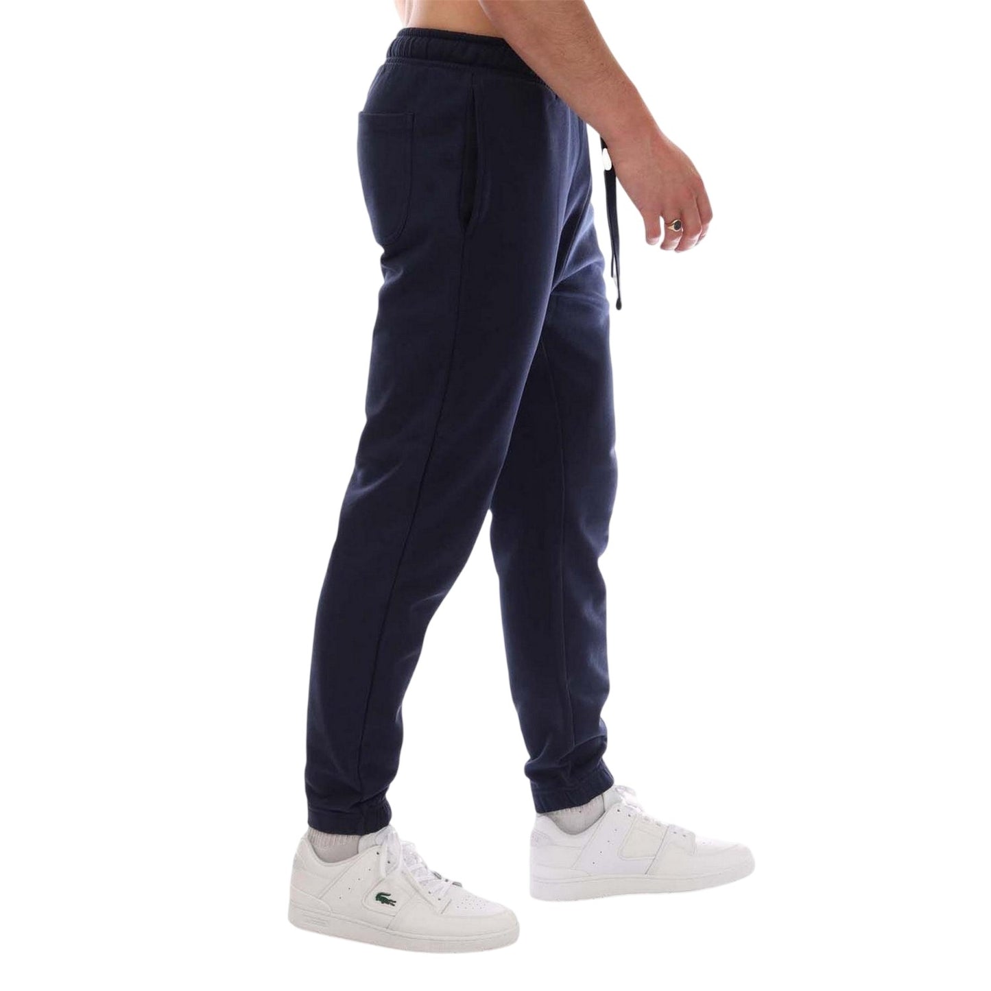 Navy - Side - Lyle & Scott Mens Slim Sweatpants